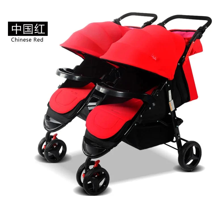 2025 Twin Baby Stroller Separable and Combinable, Foldable Stroller Enlarged and Widened, High-view Baby Stroller GlowCart