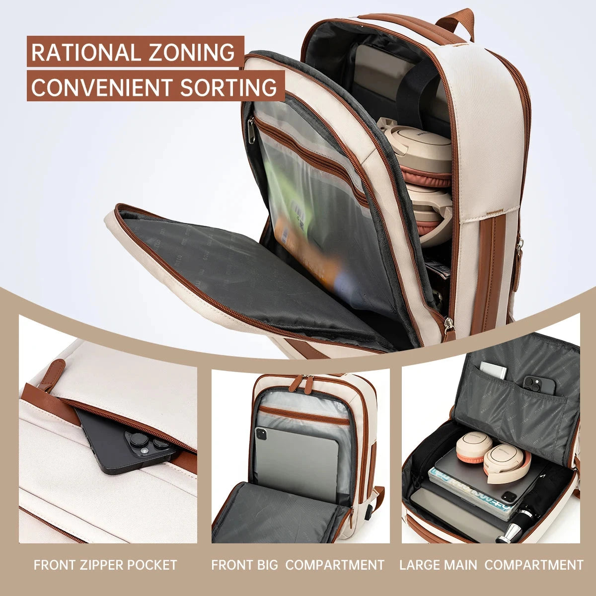 High-Quality USB Rechargeable Backpack Men's Waterproof Bag GlowCart