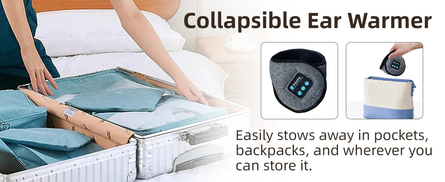 Wireless Adjustable Bluetooth Earmuffs Headphones Winter Ear GlowCart