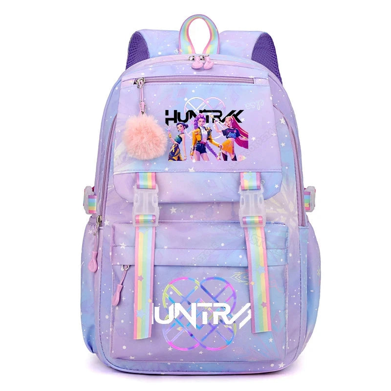 KPop Demon Hunters Backpack High-capacity Kids Knapsacks Movie Music Girl School Schoolbags Cartoon Anime Student Rucksack GlowCart