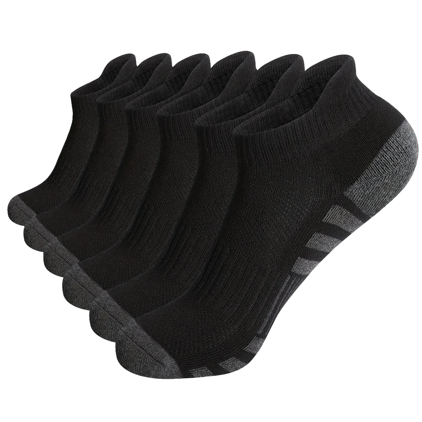 12 Pairs Men's Mesh Breathable Sports Socks , Solid Color Low Cut Casual Short Tube Socks For All Seasons GlowCart