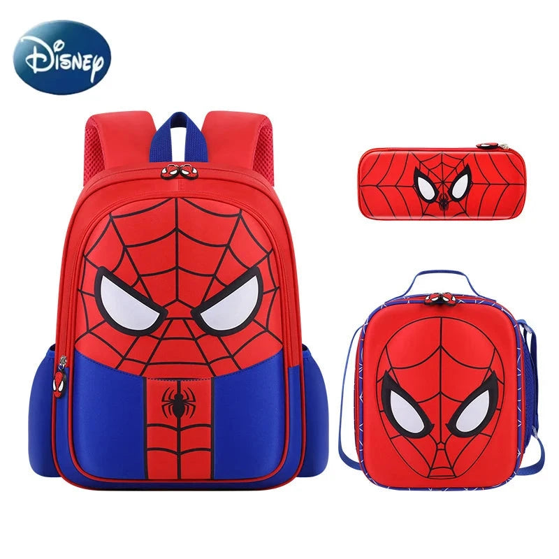 3pcs Marvel Spider-Man Backpack Casual Lightweight Cartoon Design Schoolbag- Includes Rucksack, Pencil Case, Lunch Bag GlowCart