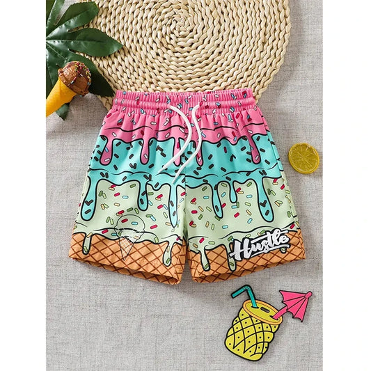 Harajuku Casual Shorts Men Women Ice Cream Sports Gym Shorts GlowCart