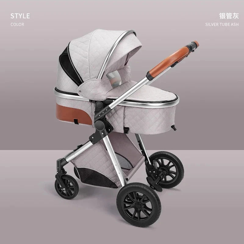 New 2 in 1 Baby Stroller High Landscape Carriage Light Newborn Pram Shock Proof Two Way  Kid Car Baby Comfort Cart 2024 GlowCart