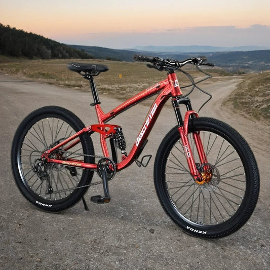 27.5 inch mountain bike single disc oil brake Downhill Bicycle soft tail mtb dual shock absorber 10speed Cross Country bicicleta GlowCart