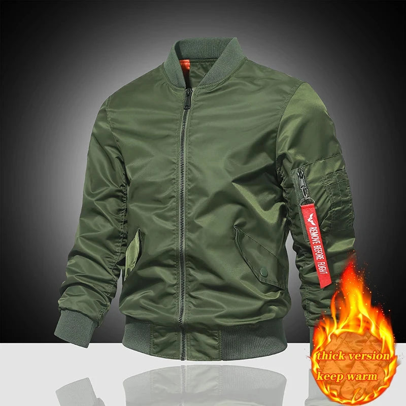 Spring and Autumn Winter Air Force MA1 Pilot Jacket Men's GlowCart