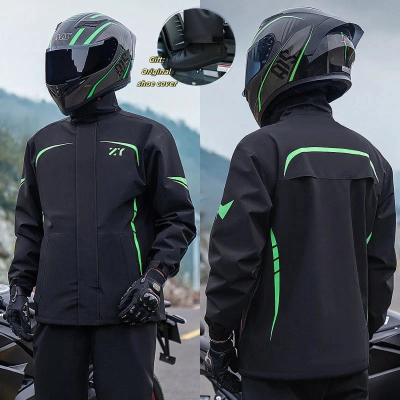 Rain Proof Riding Suit Motorcycle Raincoat for Men and Women GlowCart