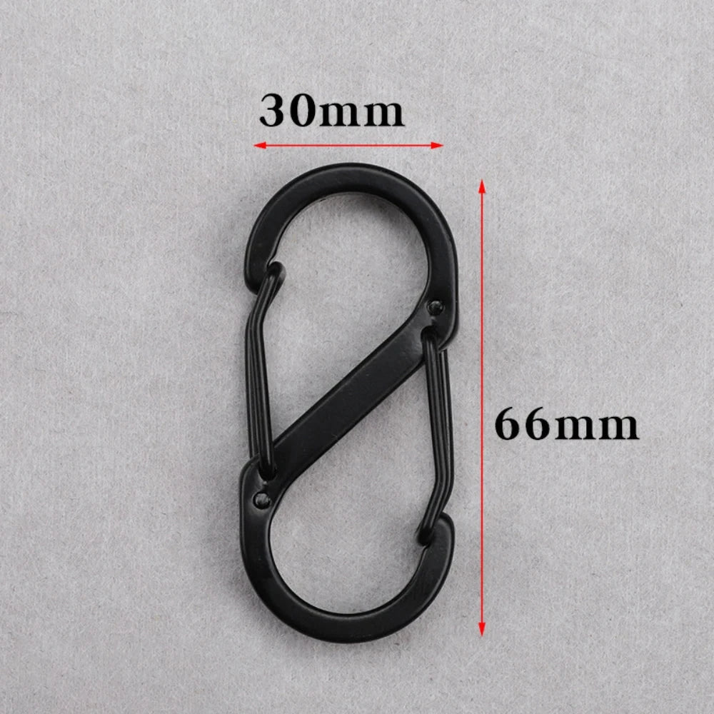 6PCS Tactical Carabiner S -Type Anti-Theft Aluminium Alloy GlowCart