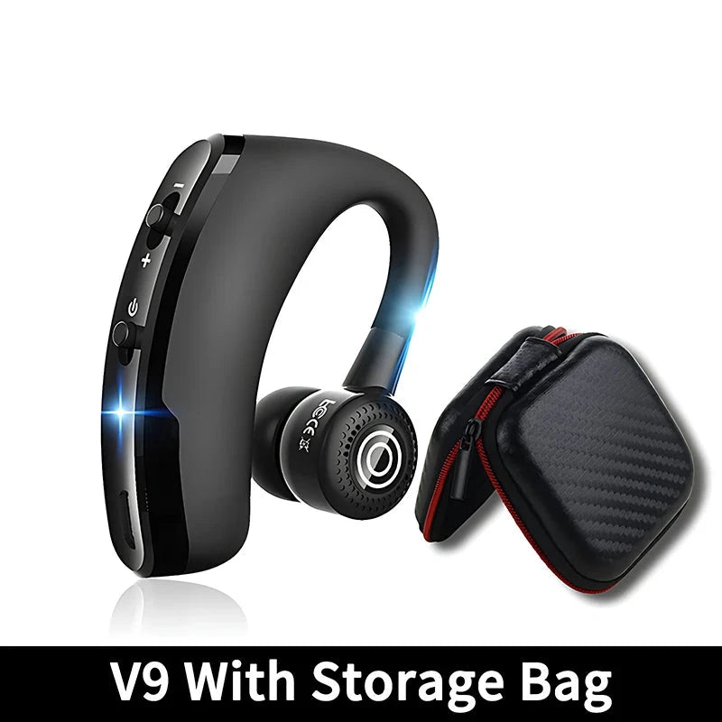 New V8 Wireless Bluetooth Single Earphone With HD Mic Stereo GlowCart
