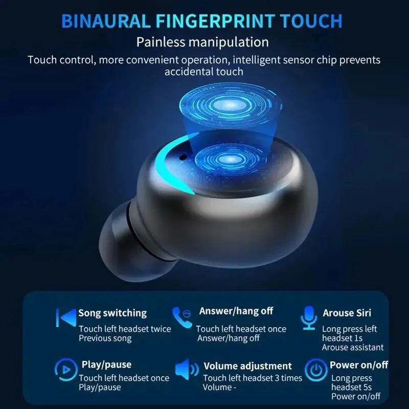 F9 Wireless Bluetooth Headphones Tws Waterproof Earbuds