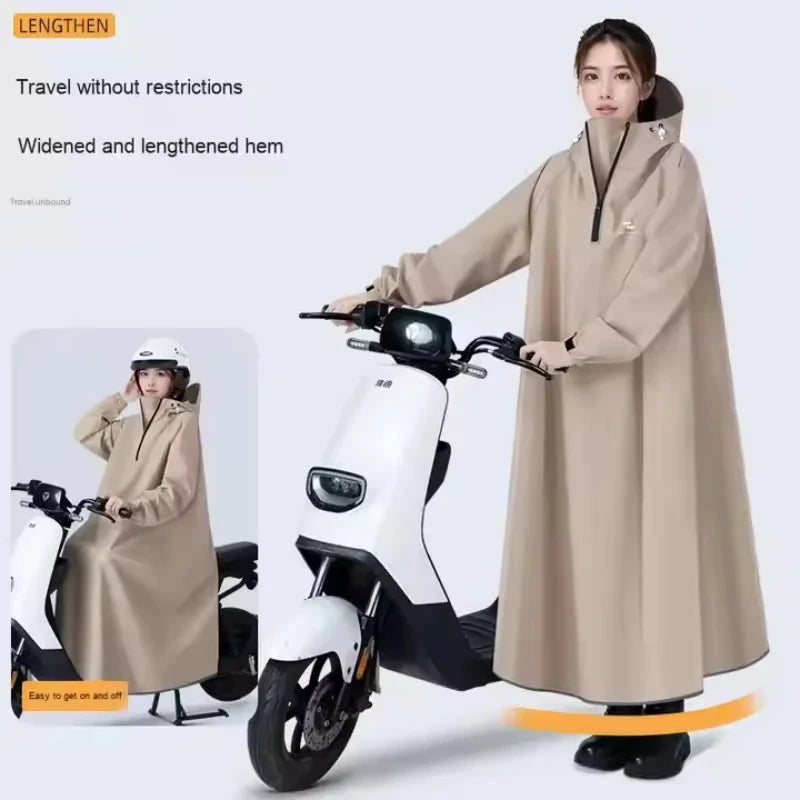 One-piece Long Motorcycle Raincoat Oxford Cloth Cycling GlowCart