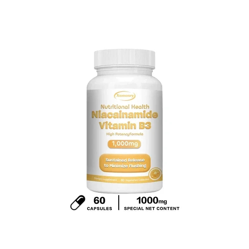Niacinamide Vitamin B3 Capsules - Supports Skin Cell Health, GlowCart