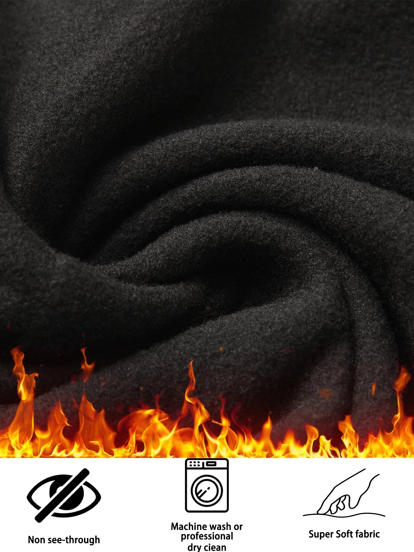 3 Pack Womens Thermal Fleece Lined High Waisted with pockets GlowCart