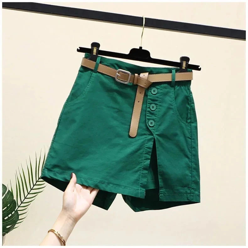 100% Cotton Skirts Shorts for Women Summer Clothes Korean GlowCart