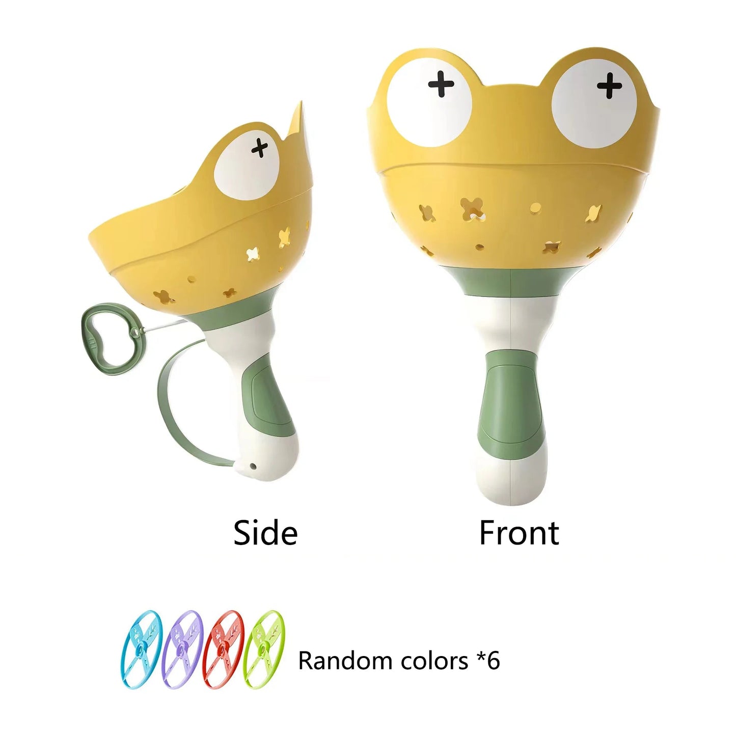 Wind-up Ejection Flying Saucer Toy Kids Outdoor Toy GlowCart