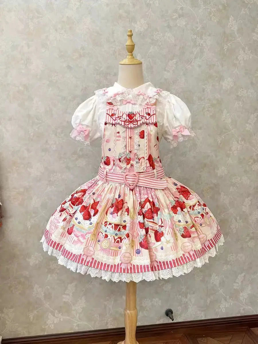 MAGOGO Victorian Sweet Lolita Jsk Dress Cute Striped GlowCart