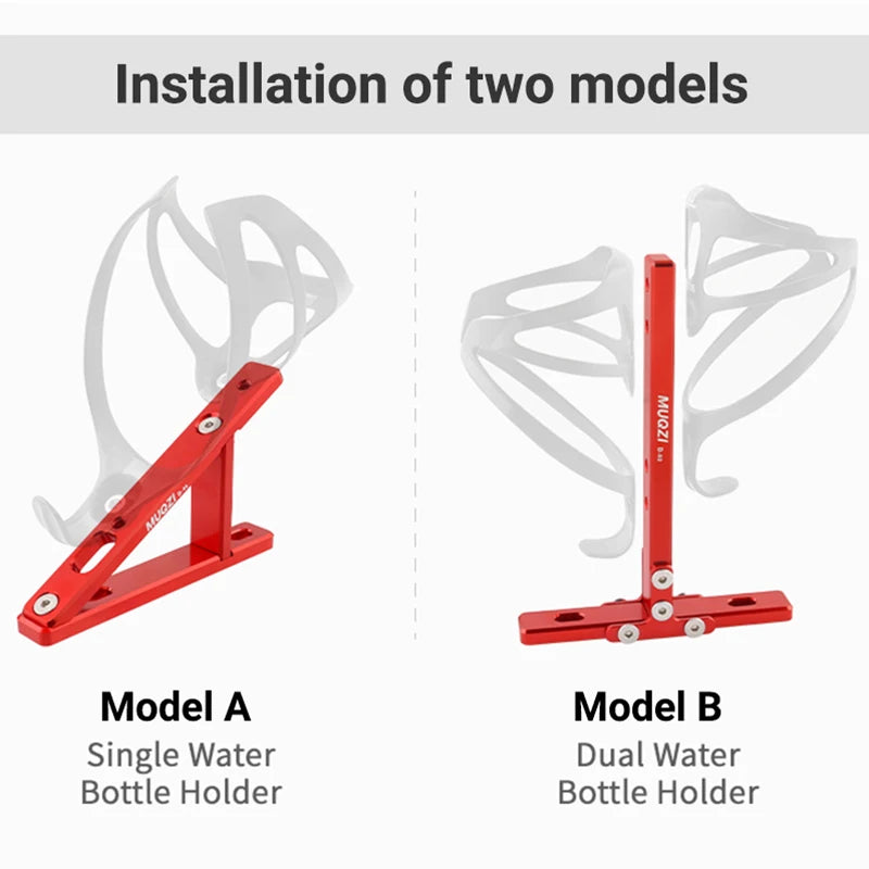 MUQZI Bottle Cage Adapter Folding Bike Water Bottle Cage Mounting Base Adjustable Bottle Mount Holder GlowCart