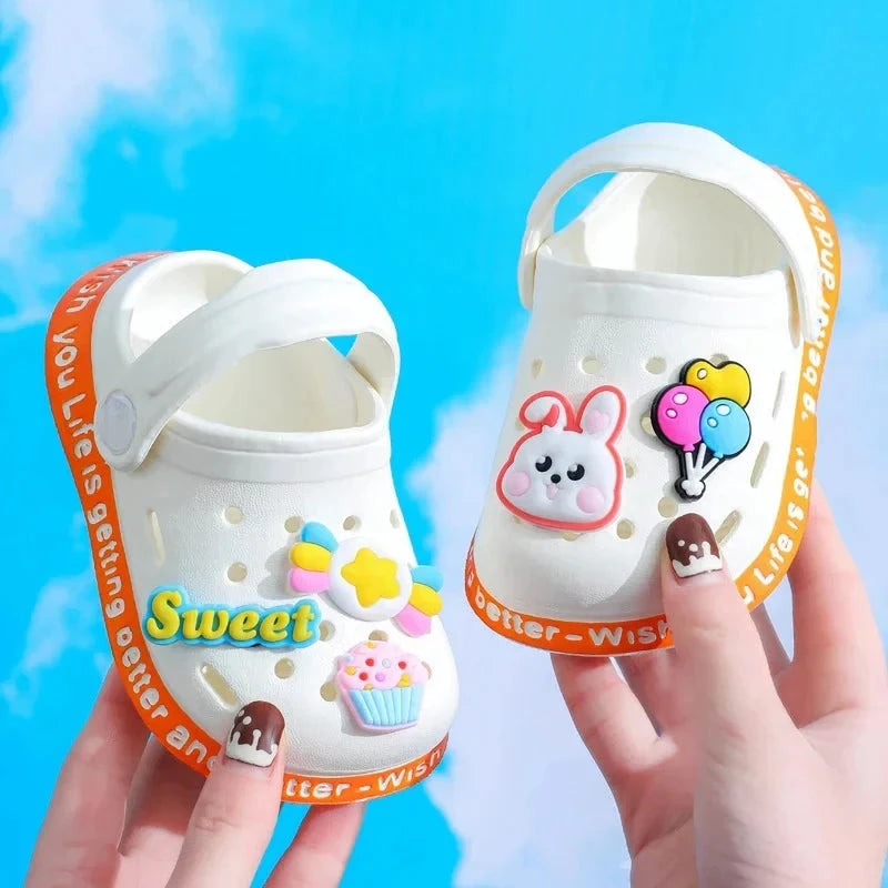 Summer Children Garden Slippers Shoes Boys&Girls Beach Sandal Kids Lightweight Breathable Cute Cartoon Slip Baby Slippers GlowCart