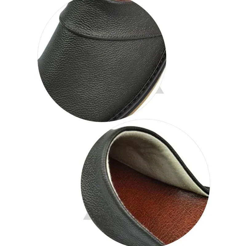 Indoor Leather Slippers Men Home Cheap Shoes Women Spring Autumn New Style Flat Mules High Quality Unisex House Slippers GlowCart