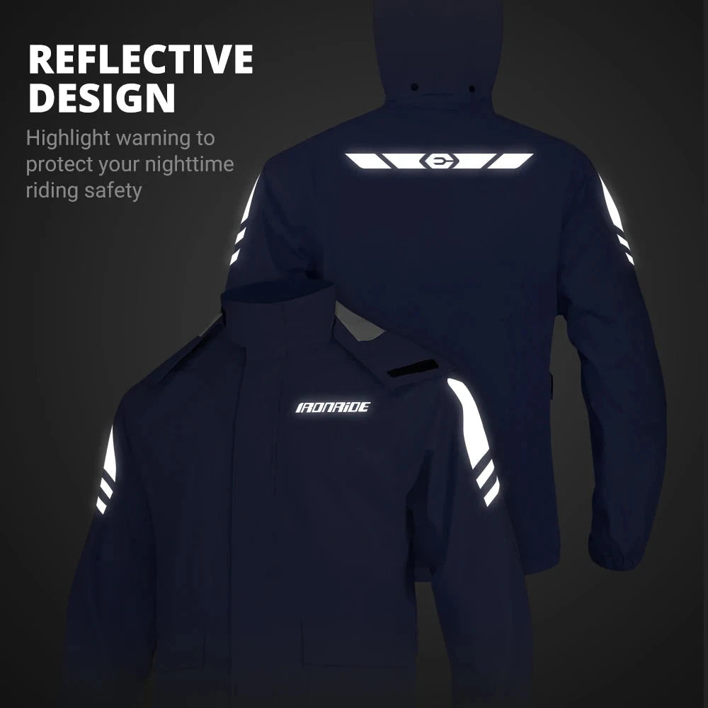 Motorcycle Raincoat Waterproof 100% Motorcycle Rider GlowCart