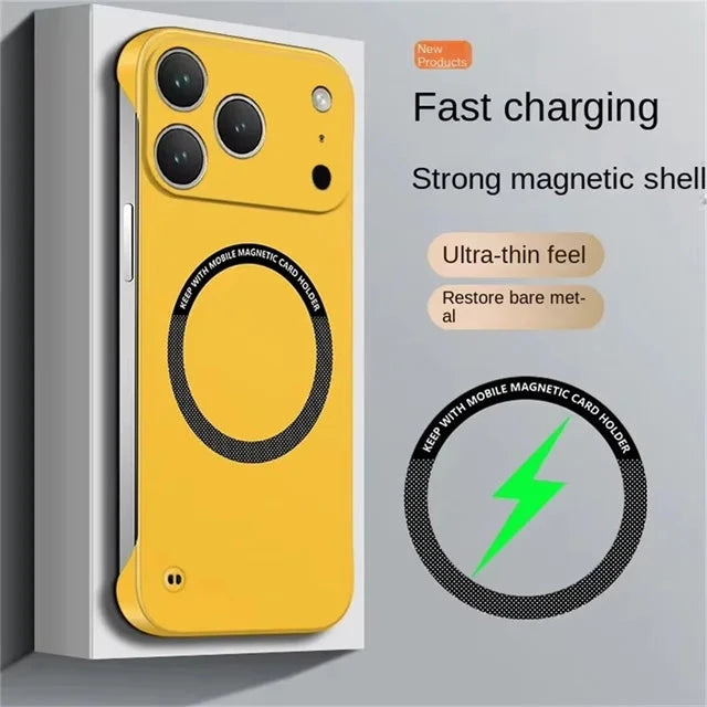 Ultra Thin Hard PC Magnetic Frameless Phone Case For Magsafe GlowCart