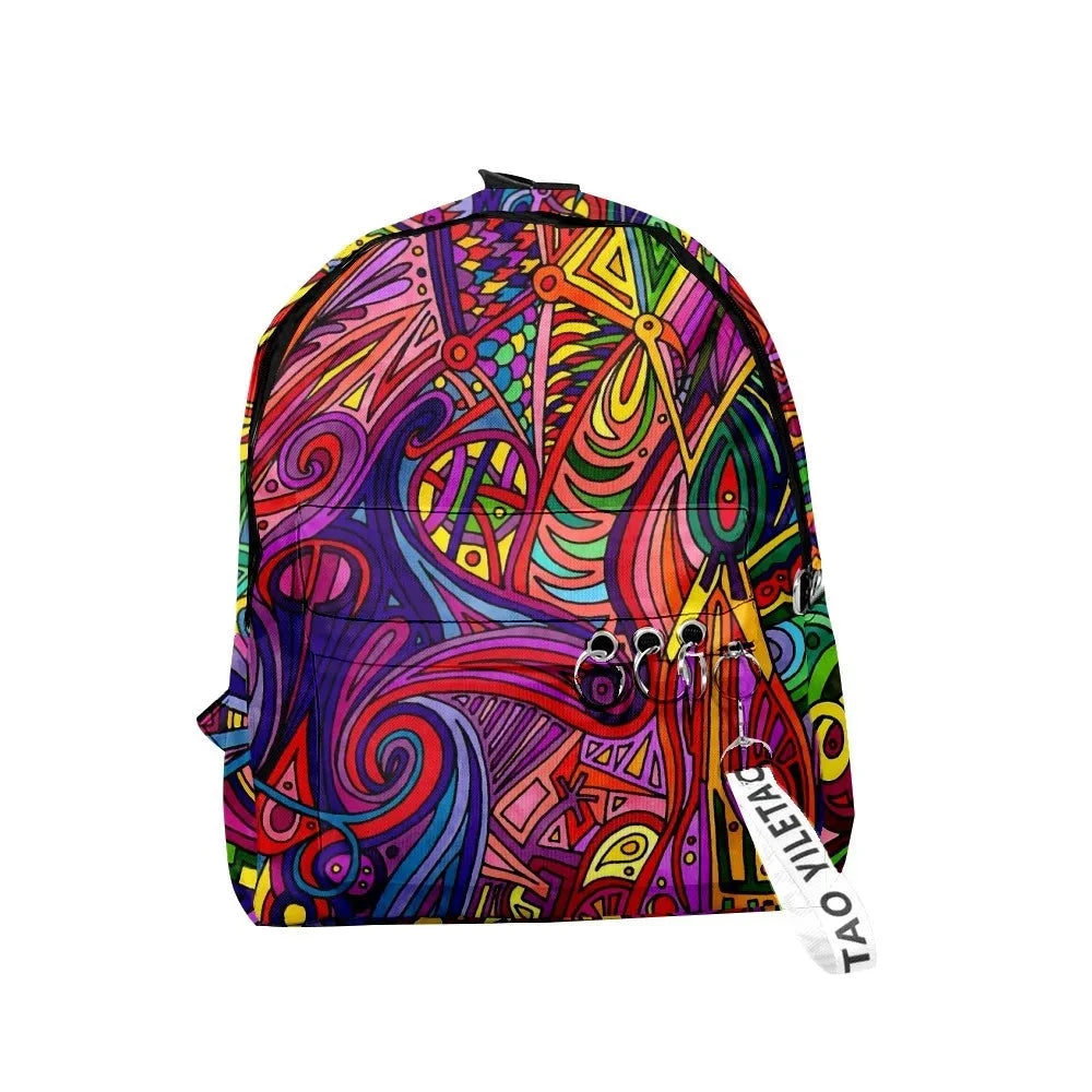 Popular Youthful Anime abstraction School Bags Notebook GlowCart