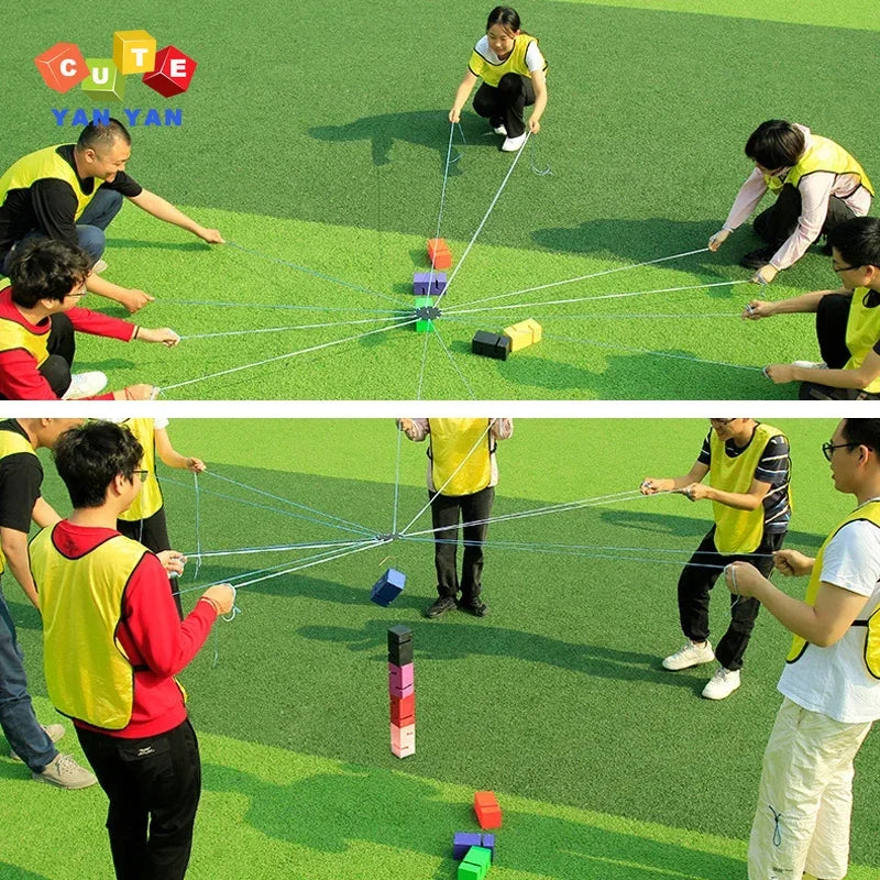 Summer Toys Indoor Outdoor Expansion Props Fun Games Kids Adult Build Tower Block Together Team Building Sensory System Training GlowCart