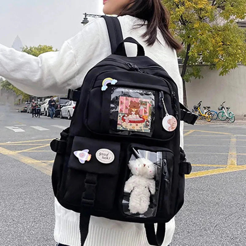 Cute Girls Backpack Fashion Cartoon Teen Student School GlowCart