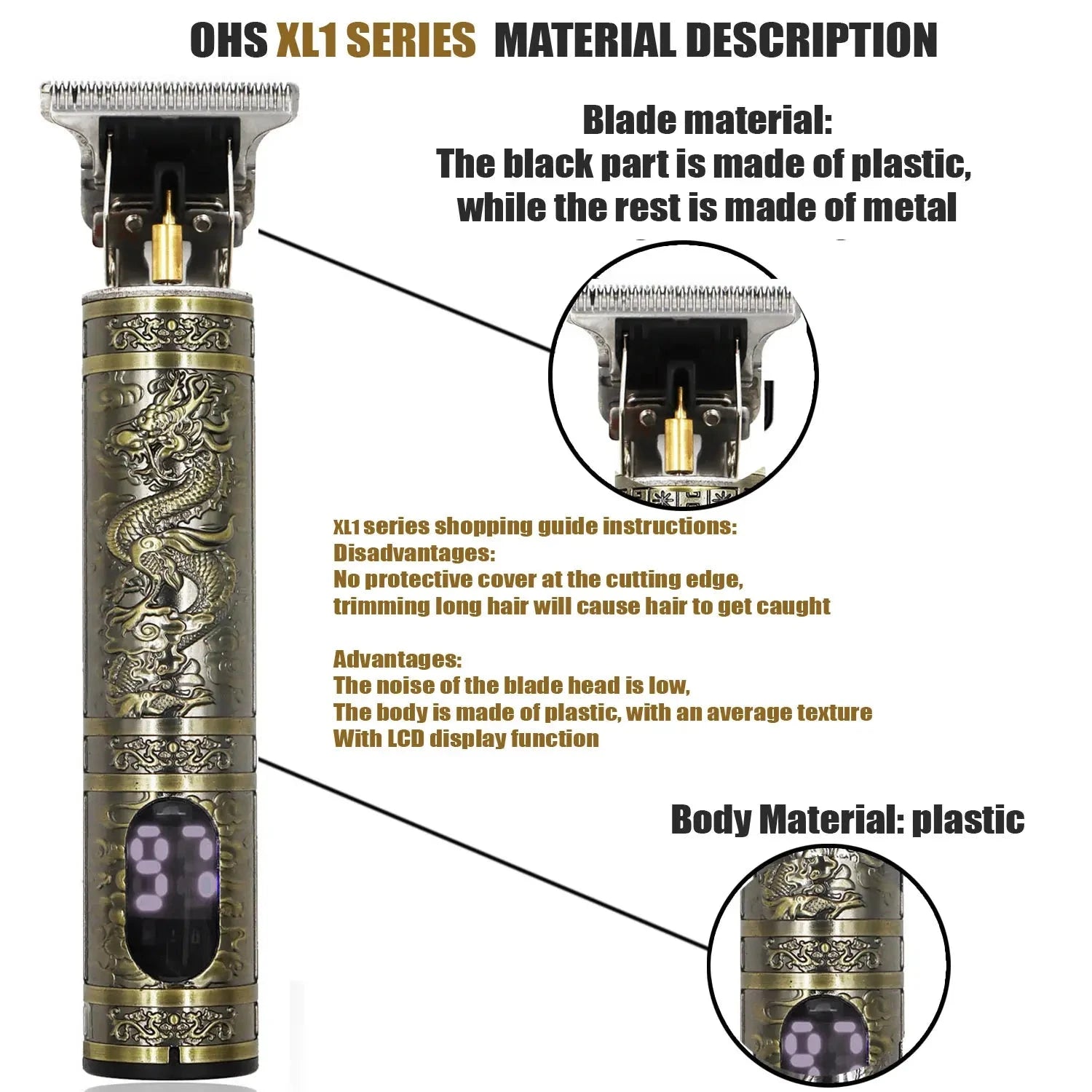 T9 Hair Clipper Repair Beard Shaving Body Hair Trimmer GlowCart