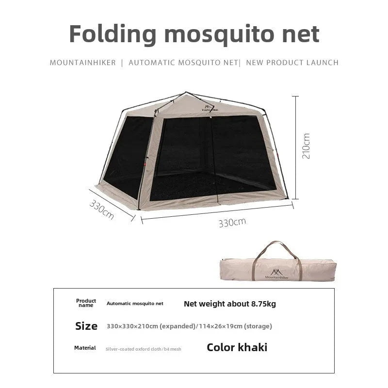 MOUNTAINHIKER Outdoor Camping Anti Mosquito Net Automatic GlowCart