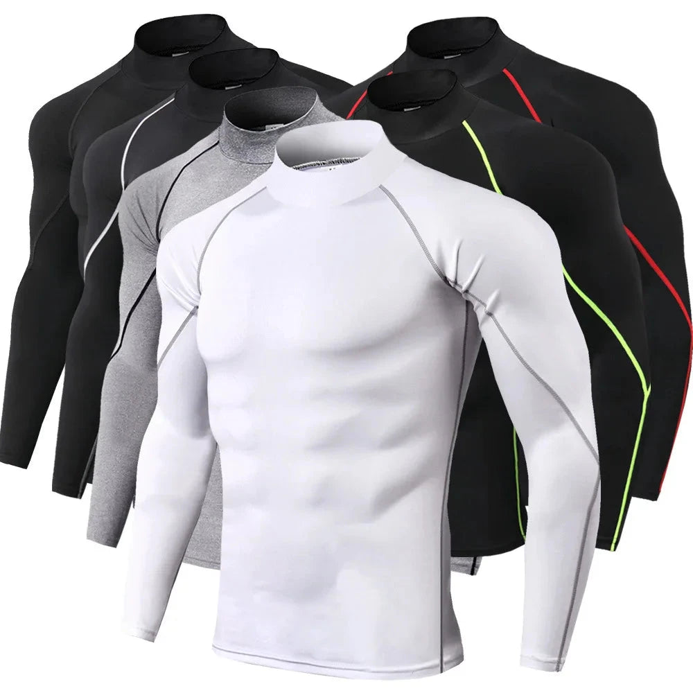 Men Sport T-shirt Quick Dry Bodybuilding Running Shirt Long GlowCart