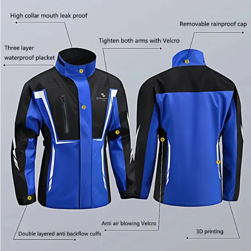 Motorcycle Raincoat Men Women Waterproof Motorcycle Rider GlowCart
