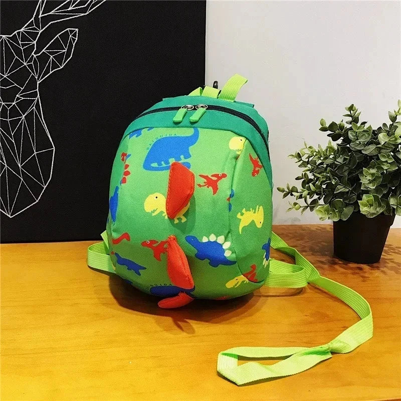 Infant Baby Dinosaur Safety Harness Backpack Toddler Kids Canvas Leash Anti-lost Kindergarten Bag Children Animal Schoolbags GlowCart
