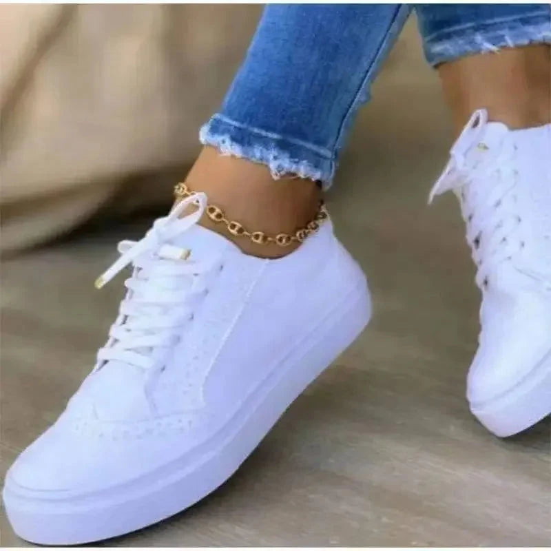 2024 New Women's Low-top Vulcanized Shoes Round Toe Casual GlowCart