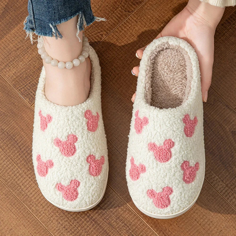 New Winter Lovely Women Slippers Girls Fashion Flowers Home GlowCart