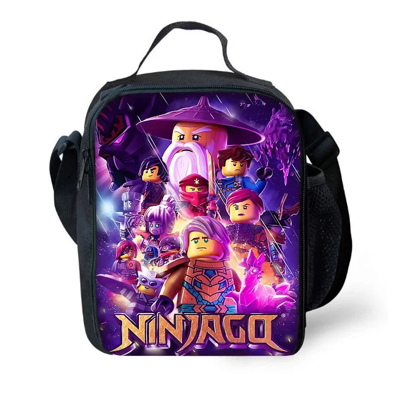 Child School Sports Game N-NinjagoS Backpack with Lunch Bags ,Pencil Bags ,School Bags for Boys Girls Best Gift GlowCart