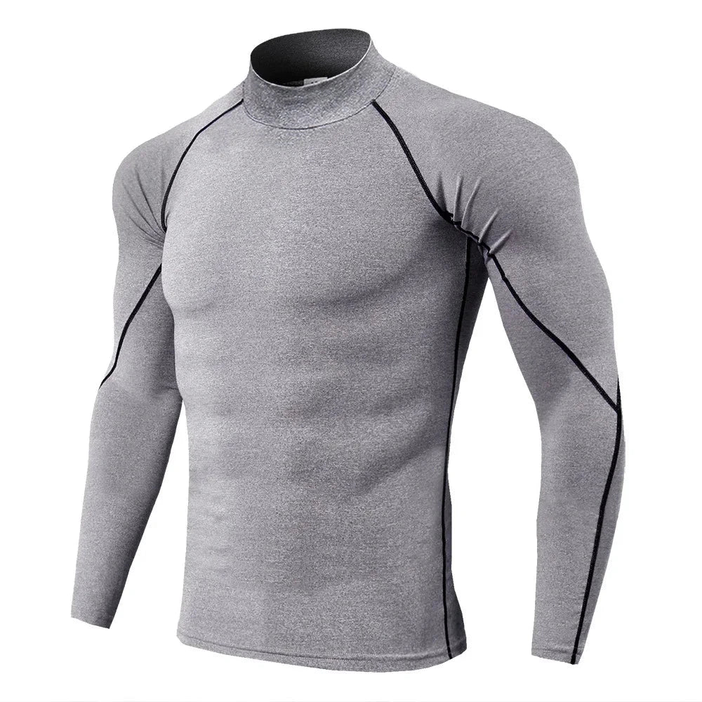 Men Sport T-shirt Quick Dry Bodybuilding Running Shirt Long GlowCart