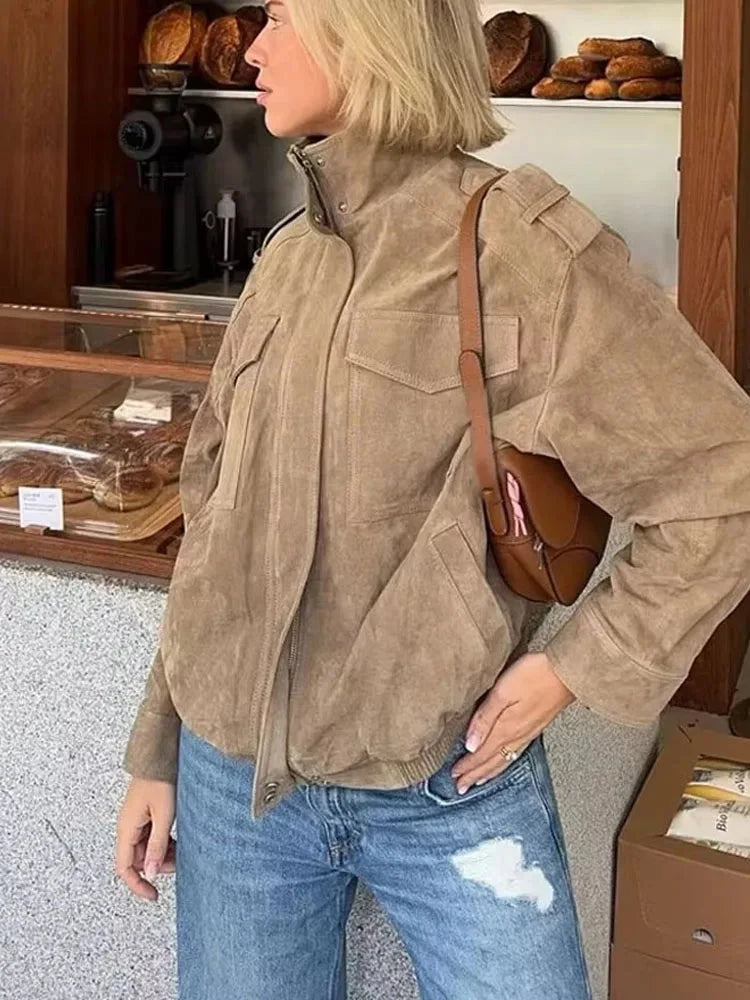 HH Women's New Fashion Long Sleeves Jackets Solid Turtleneck GlowCart