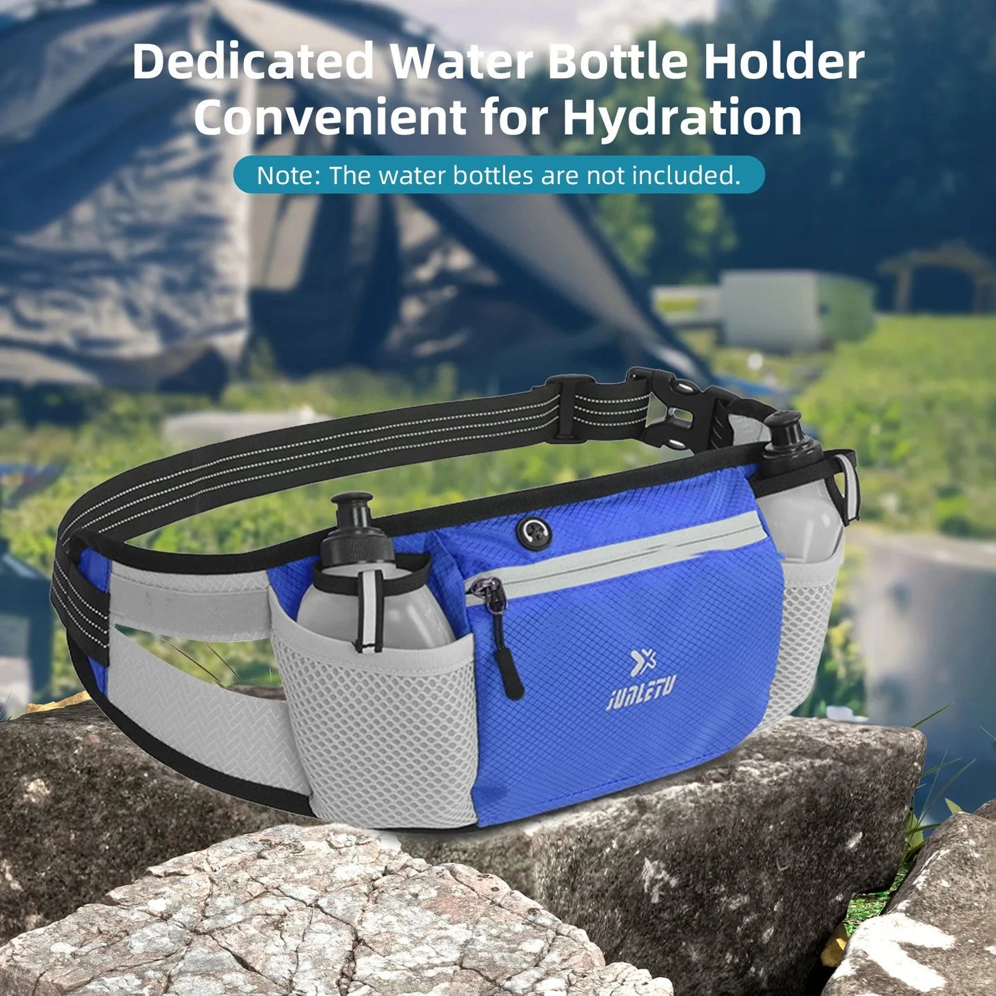 Running Belt Waist Pack Hydration Waist Pack Water Resistant Breathable Runners Belt Water Bottle Fanny Pack for Hiking Camping GlowCart