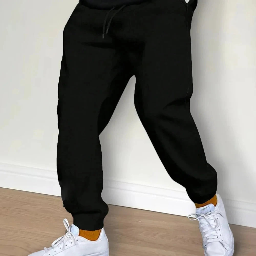 Mens Casual Pants Autumn Winter Fleece Sweatpants Men GlowCart