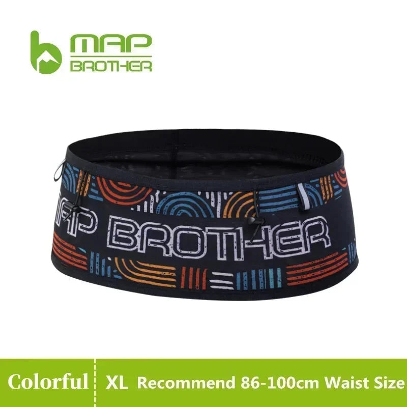 MAP BROTHER W1002 Hydration Running Belt Waist Pack Travel Money Bag Trail Marathon Gym Workout Fitness Mobile Phone Holder Bag GlowCart