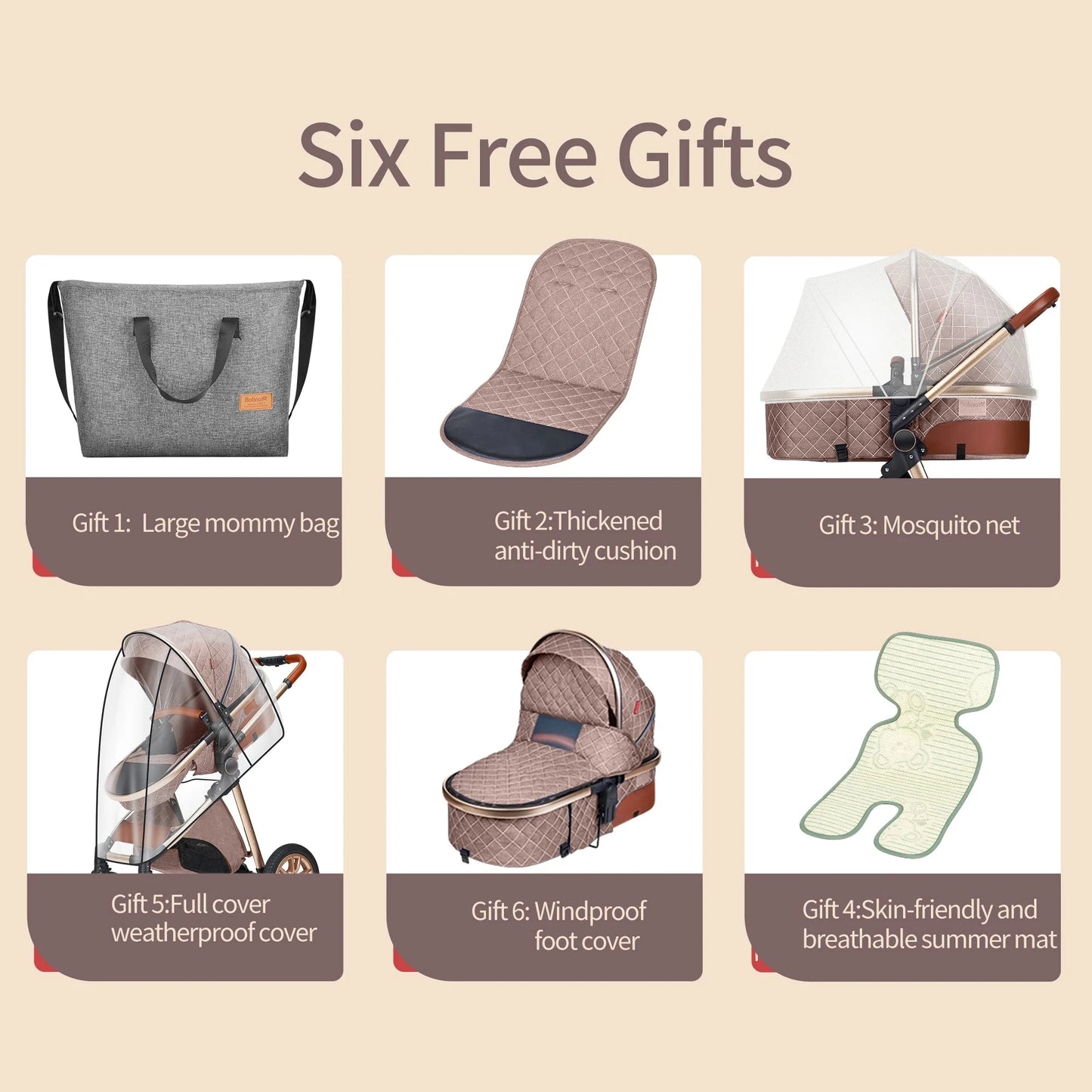 Luxury Baby Stroller High Landview 3 in 1 Baby Stroller Portable Baby Pushchair Baby Pram Baby Comfort for Newborn GlowCart