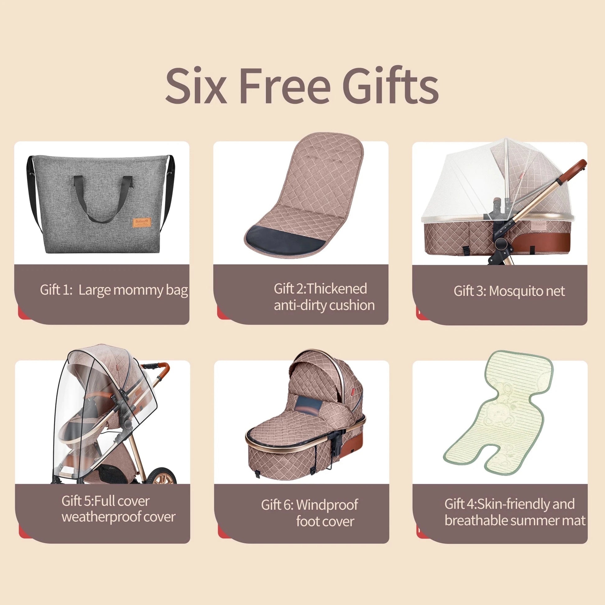 Luxury Baby Stroller High Landview 3 in 1 Baby Stroller Portable Baby Pushchair Baby Pram Baby Comfort for Newborn GlowCart