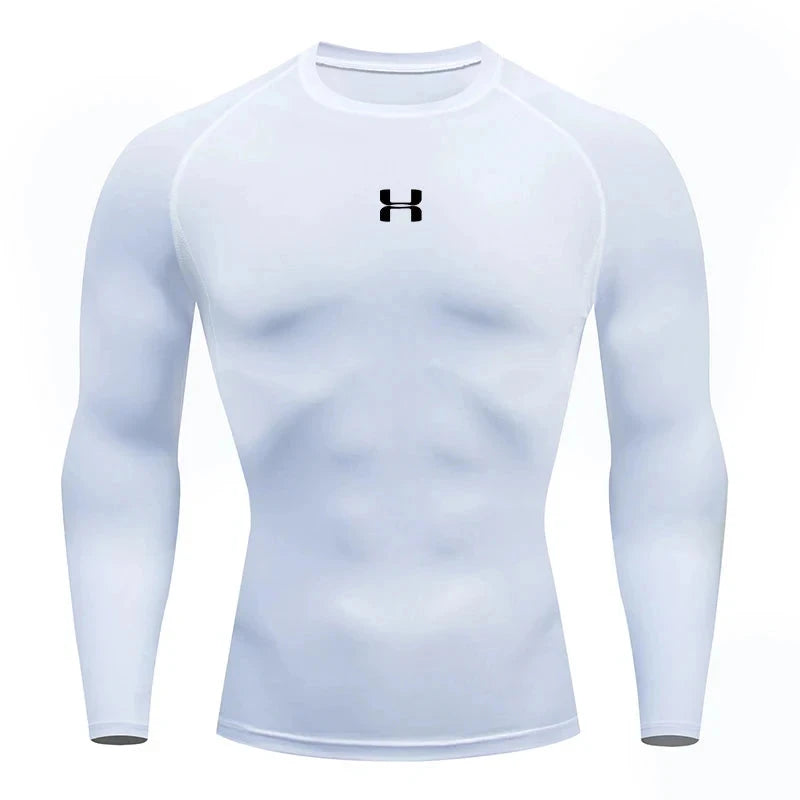 Men Running Compression T-shirt Long sleeves Sport Tees Gym Fitness Sweatshirt Male Jogging Tracksuit Homme Athletic Shirt Tops GlowCart
