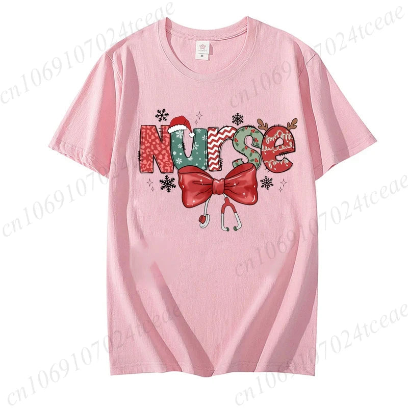 Christmas Nursing Women's T-shirts Christmas Nurse Shirt GlowCart