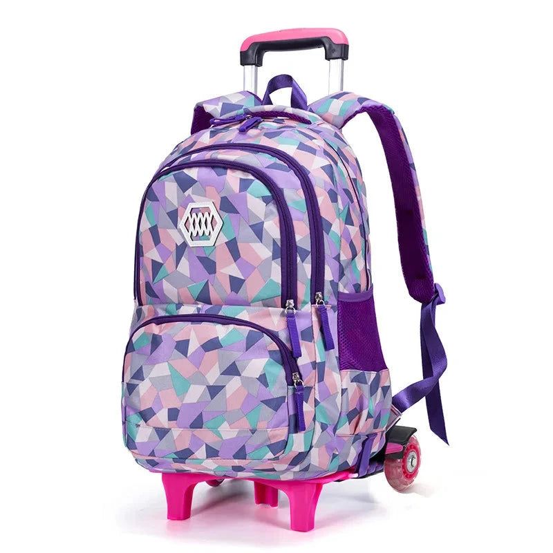 wheeled bags for girls kids Travel luggage Rolling School GlowCart
