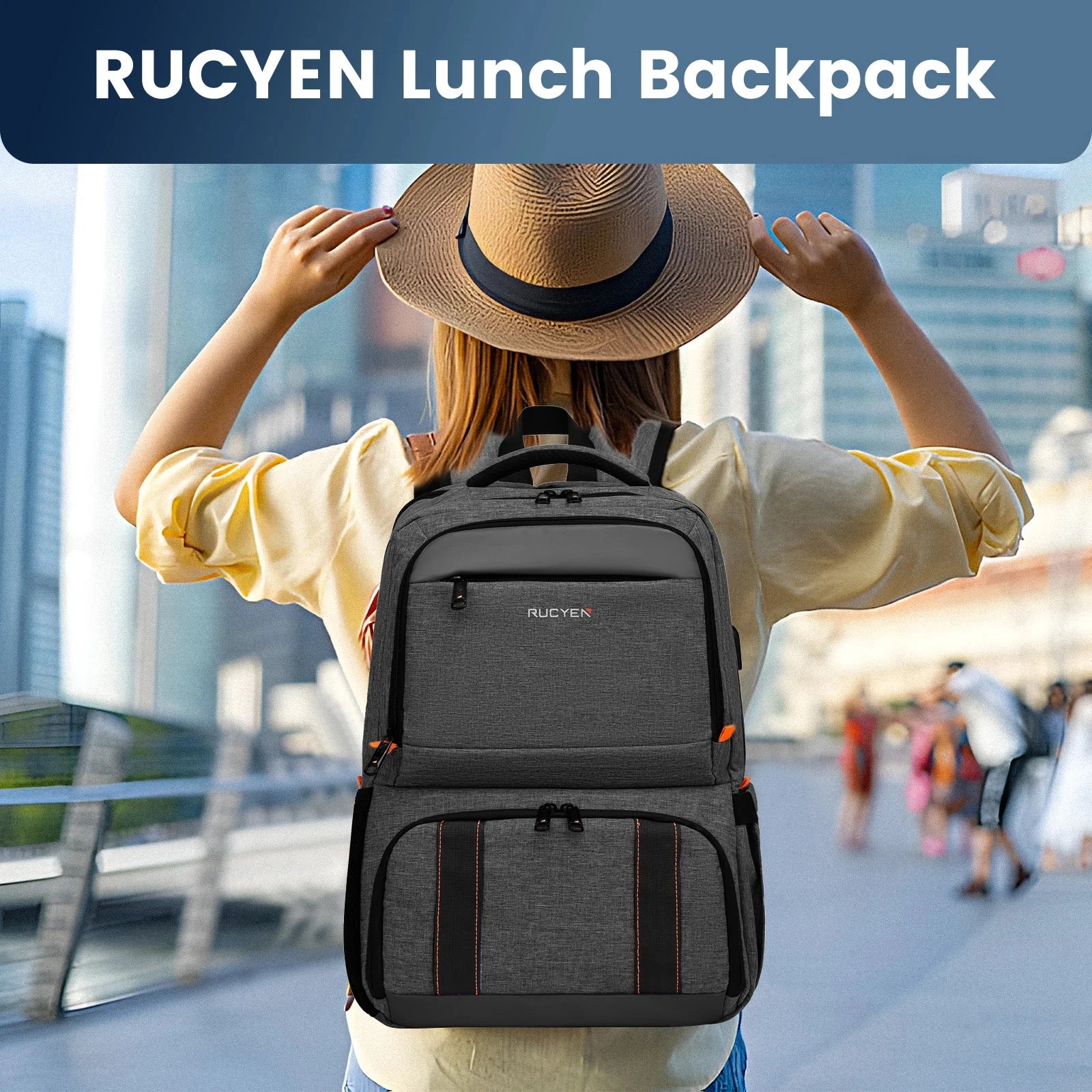 Lunch Backpack Insulated Cooler Picnic Bag Multifunctional GlowCart