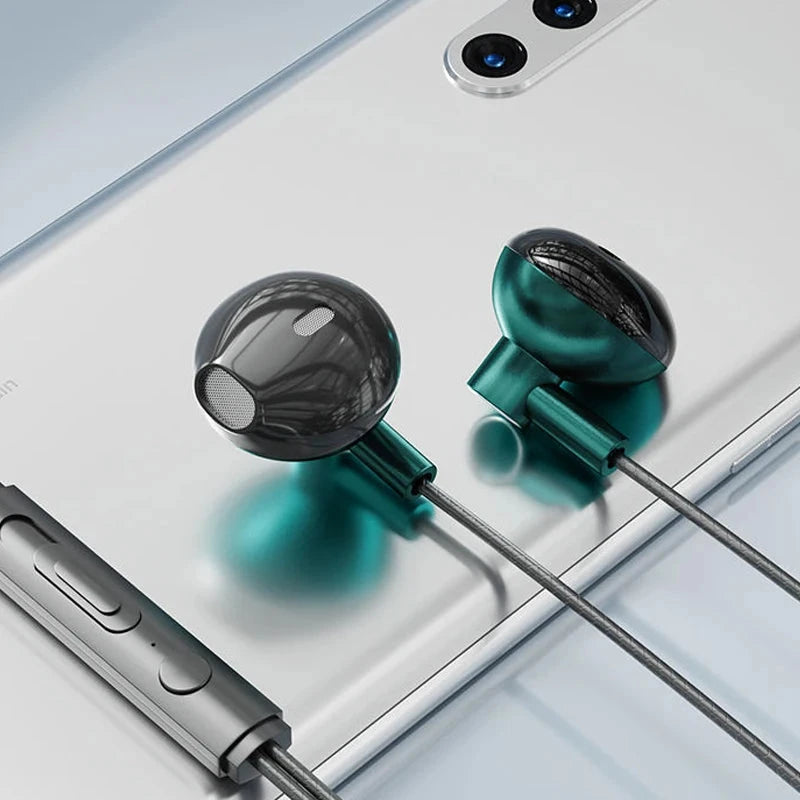 Type-C In-Ear Wired Karaoke Headphones 3.5mm Stereo Music GlowCart