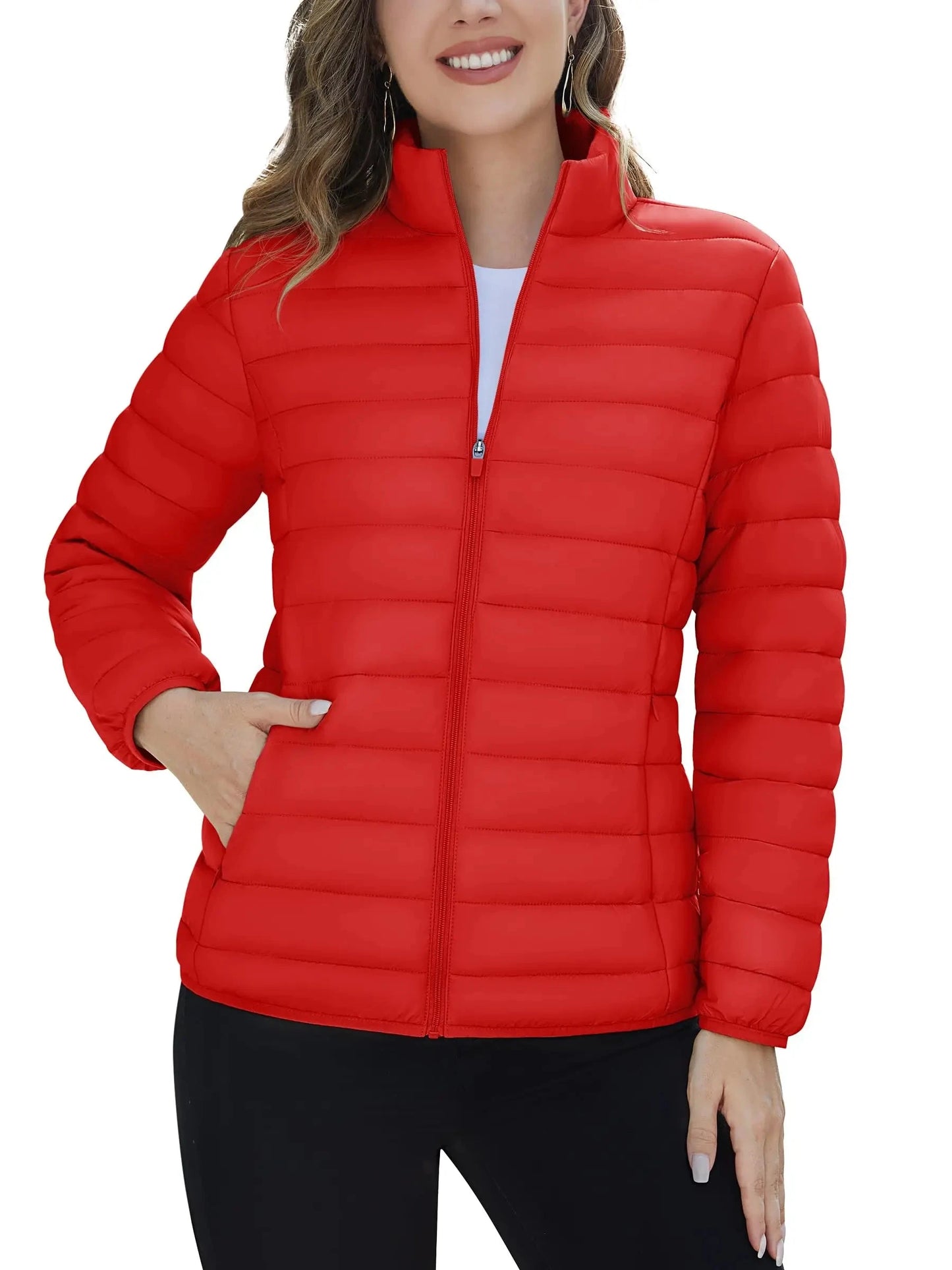 TACVASEN Winter Quilted Puffer Jackets Womens Lightweight GlowCart