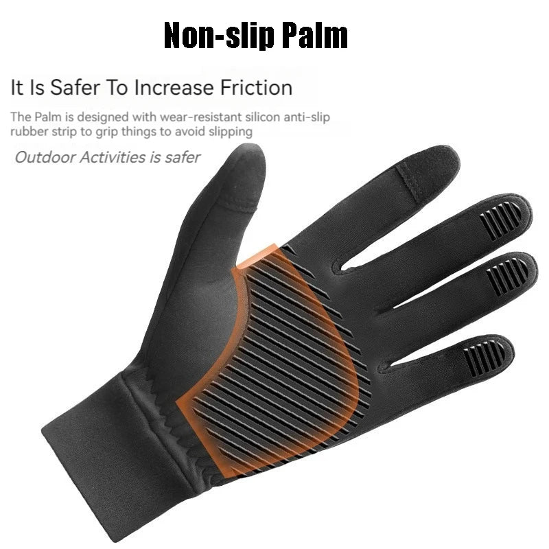 Winter Outdoor Cycling Running Ski Sports Gloves Warm Thermal Fleece Bicycle Bike Hiking MTB Touch Screen Gloves Full Finger GlowCart